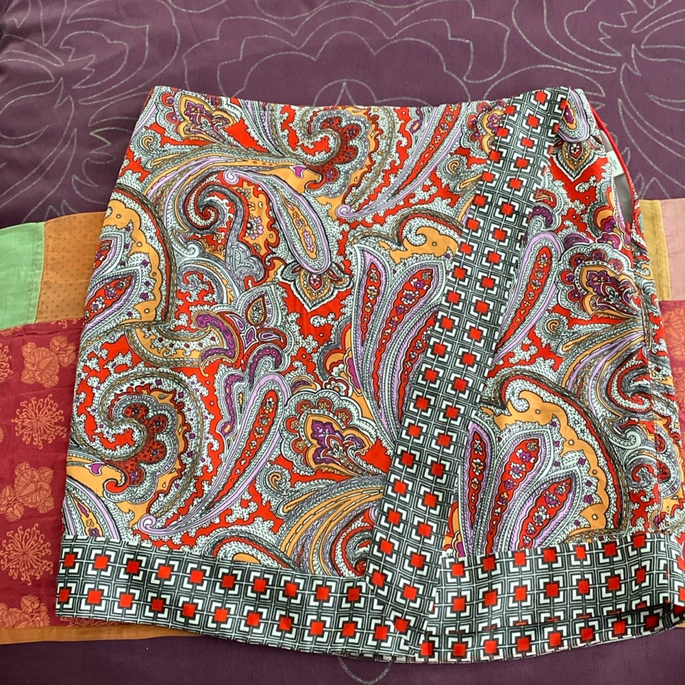 Faux wrap skirt